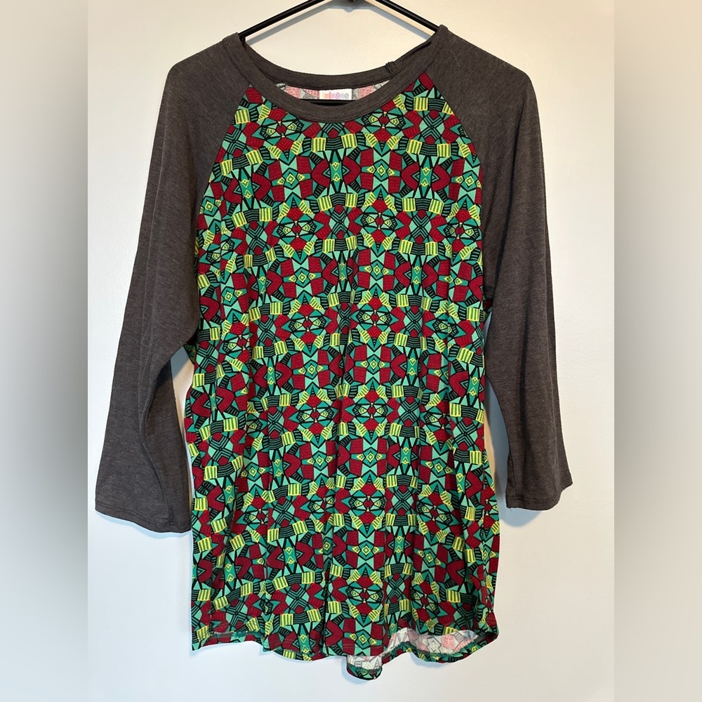 LuLaRoe Multicolor Raglan Top